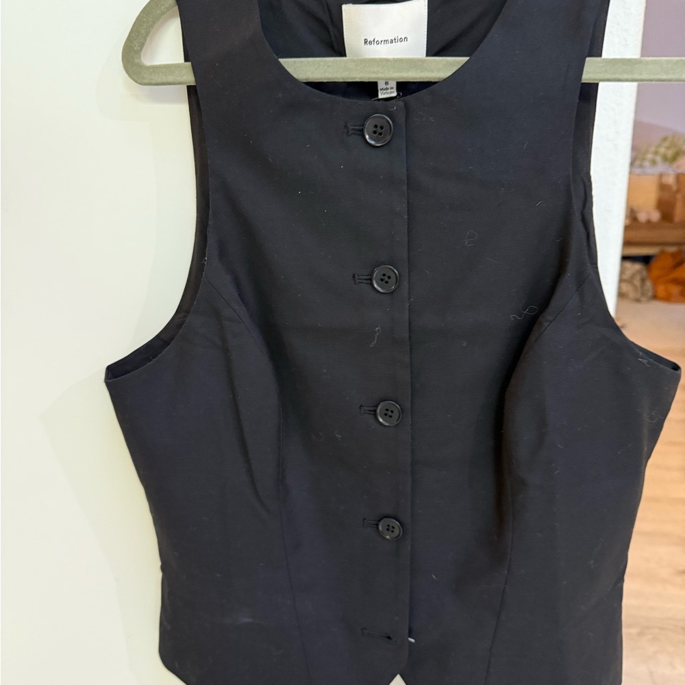 Reformation Rory Buttoned Vest